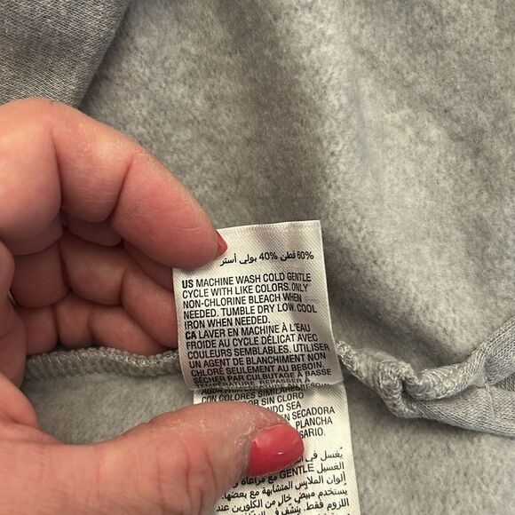 Karen Scott smoke gray turtleneck long sleeve fleece sweatshirt Size XXL New - Picture 11 of 11